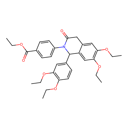 Ethyl 4-[1-(3,4-diethoxyphenyl)-6,7-diethoxy-3-oxo-1,4-dihydroisoquinolin-2-yl]benzoate structure