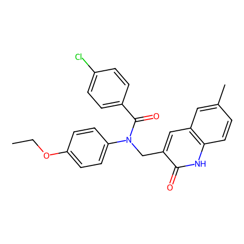 4-chloro-N-(4-ethoxyphenyl)-N-((2-hydroxy-6-methylquinolin-3-yl)methyl)benzamide structure