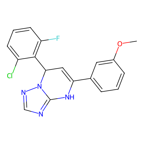 C18H14ClFN4O structure
