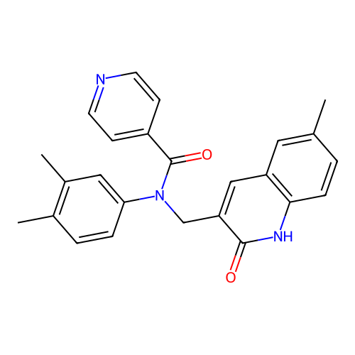 N-(3,4-dimethylphenyl)-N-((2-hydroxy-6-methylquinolin-3-yl)methyl)isonicotinamide structure