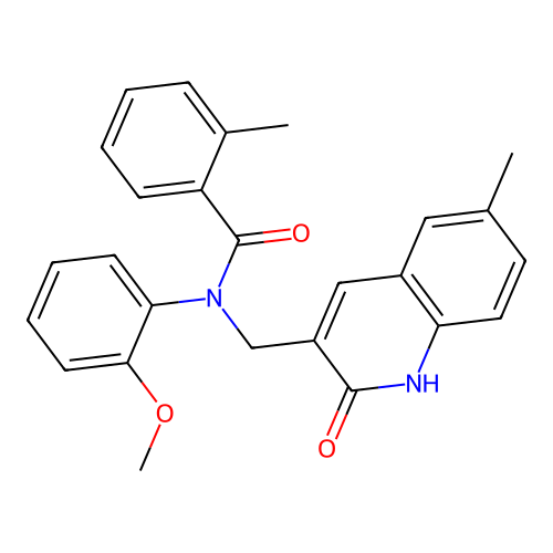 N-((2-hydroxy-6-methylquinolin-3-yl)methyl)-N-(2-methoxyphenyl)-2-methylbenzamide structure