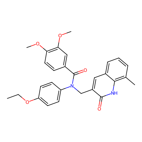 N-(4-ethoxyphenyl)-3,4-dimethoxy-N-[(8-methyl-2-oxo-1H-quinolin-3-yl)methyl]benzamide structure