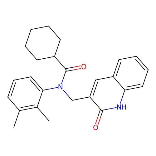 N-(2,3-dimethylphenyl)-N-((2-hydroxyquinolin-3-yl)methyl)cyclohexanecarboxamide structure