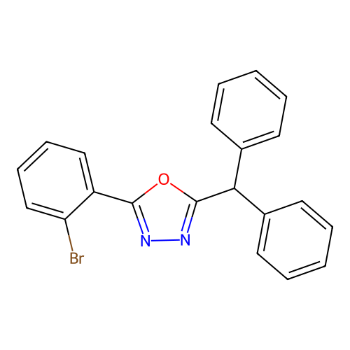 2-(2-Bromophenyl)-5-(diphenylmethyl)-1,3,4-oxadiazole structure