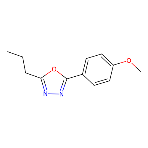 2-(4-Methoxyphenyl)-5-propyl-1,3,4-oxadiazole structure