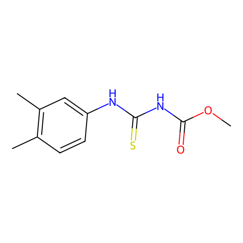 Methyl (3,4-dimethylanilino)carbothioylcarbamate structure