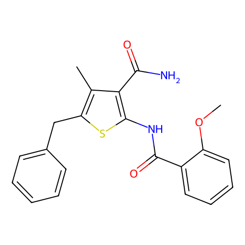 5-Benzyl-2-[(2-methoxybenzoyl)amino]-4-methyl-3-thiophenecarboxamide structure