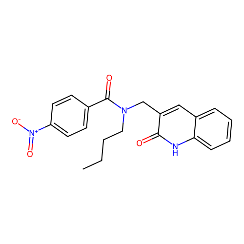 N-butyl-4-nitro-N-[(2-oxo-1H-quinolin-3-yl)methyl]benzamide structure