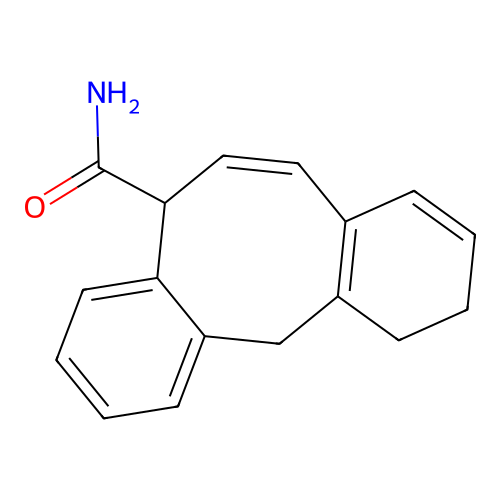 5H-Dibenzo(a,d)cyclooctene-5-carboxamide, 10,11,12-trihydro- structure
