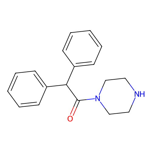 2,2-Diphenyl-1-(piperazin-1-yl)ethanone structure