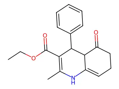 Ethyl 2-methyl-5-oxo-4-phenyl-4,4a,6,7-tetrahydro-1H-quinoline-3-carboxylate structure