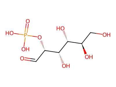 (3,4,5,6-Tetrahydroxy-1-oxohexan-2-yl) dihydrogen phosphate structure