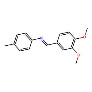 N-(3,4-Dimethoxybenzylidene)-P-toluidine structure