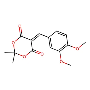 5-(3,4-Dimethoxybenzylidene)-2,2-dimethyl-1,3-dioxane-4,6-dione structure