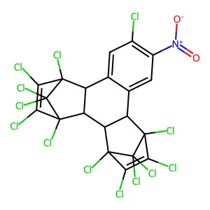 2-CHLORO-3-NITRONAPHTHALENE-BIS(HEXACHLOROCYCLOPENTADIENE) ADDUCT structure