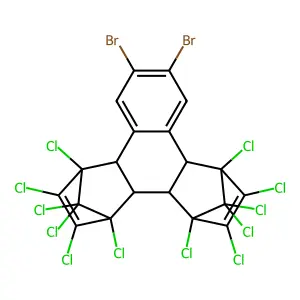 2,3-DIBROMONAPHTHALENE-BIS(HEXACHLOROCYCLOPENTADIENE) ADDUCT structure