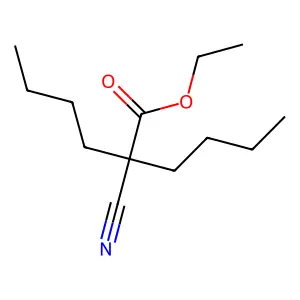 Ethyl 2-butyl-2-cyanohexanoate structure