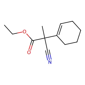 Ethyl alpha-cyano-alpha-methyl-1-cyclohexene-1-acetate structure