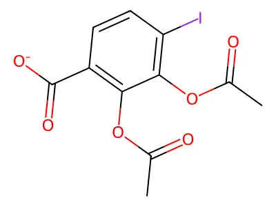 3,4-Diacetyloxy-2-iodobenzoate structure