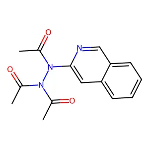 N',N'-diacetyl-N-isoquinolin-3-ylacetohydrazide structure