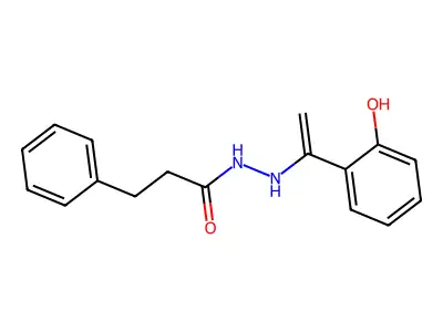 N'-[1-(2-hydroxyphenyl)ethenyl]-3-phenylpropanehydrazide structure