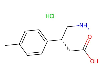 Butyric acid, 4-amino-3-(p-tolyl)-, hydrochloride, (+)- structure