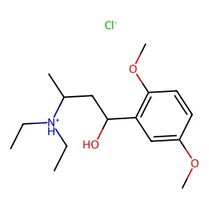 3-(Diethylamino)-1-(2,5-dimethoxyphenyl)butan-1-ol--hydrogen chloride (1/1) structure