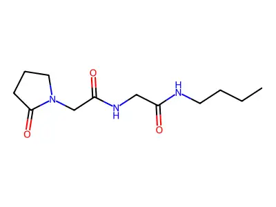 1-Pyrrolidineacetamide, N-(2-(butylamino)-2-oxoethyl)-2-oxo- structure