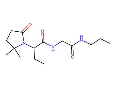 1-Pyrrolidineacetamide, 2,2-dimethyl-alpha-5-oxo-N-(2-oxo-2-(propylamino)ethyl)- structure