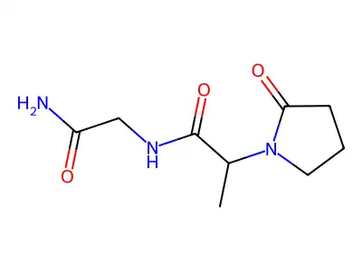 1-Pyrrolidineacetamide, N-(2-amino-2-oxoethyl)-alpha-methyl-2-oxo- structure