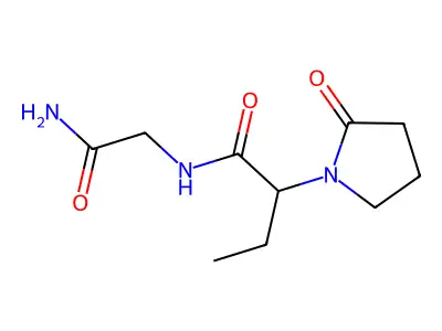 1-Pyrrolidineacetamide, N-(2-amino-2-oxoethyl)-alpha-ethyl-2-oxo- structure