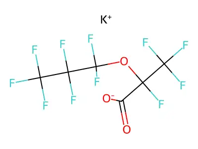 Potassium 2,3,3,3-tetrafluoro-2-(heptafluoropropoxy)propanoate structure