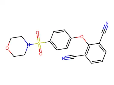 Morpholine, 4-[[4-(2,6-dicyanophenoxy)phenyl]sulfonyl]- structure