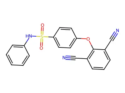Benzenesulfonamide, 4-(2,6-dicyanophenoxy)-N-phenyl- structure