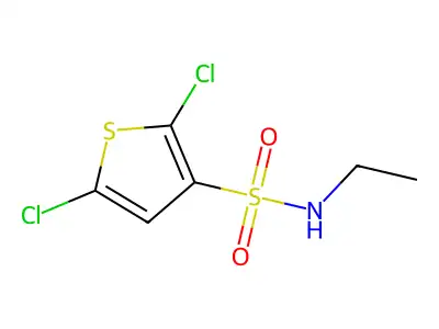 2,5-dichloro-N-ethylthiophene-3-sulfonamide structure