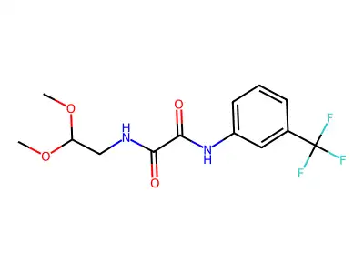 N-(2,2-dimethoxyethyl)-N'-[3-(trifluoromethyl)phenyl]oxamide structure