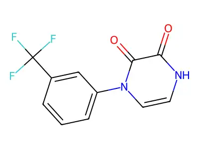 1-[3-(Trifluoromethyl)phenyl]-1,2,3,4-tetrahydropyrazine-2,3-dione structure