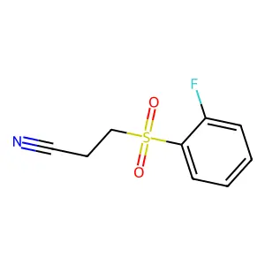 3-[(2-氟苯基)磺酰基]丙腈 structure
