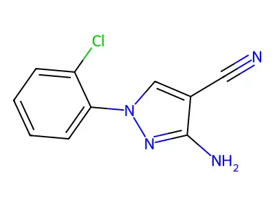 3-amino-1-(2-chlorophenyl)-1H-pyrazole-4-carbonitrile structure