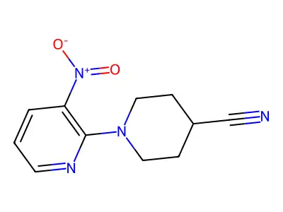 1-(3-Nitropyridin-2-yl)piperidine-4-carbonitrile structure