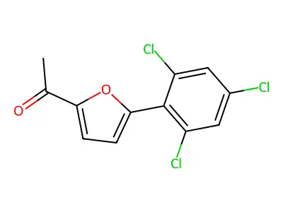 1-[5-(2,4,6-Trichlorophenyl)-2-furyl]ethan-1-one structure