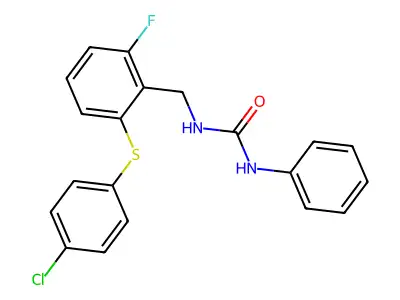 N-({2-[(4-Chlorophenyl)sulfanyl]-6-fluorophenyl}methyl)-N'-phenylurea structure