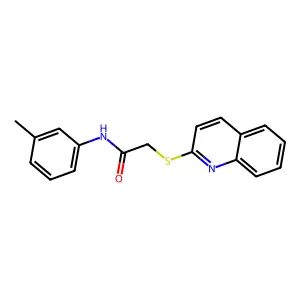 2-(quinolin-2-ylthio)-N-(m-tolyl)acetamide structure