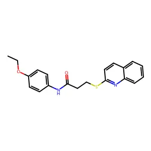 N-(4-ethoxyphenyl)-3-(quinolin-2-ylthio)propanamide structure
