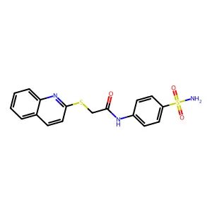 2-quinolin-2-ylsulfanyl-N-(4-sulfamoylphenyl)acetamide structure