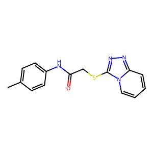 N-(4-Methylphenyl)-2-{[1,2,4]triazolo[4,3-A]pyridin-3-ylsulfanyl}acetamide structure