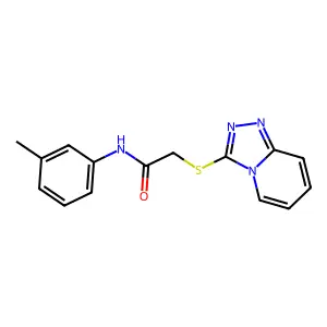 N-(3-methylphenyl)-2-{[1,2,4]triazolo[4,3-a]pyridin-3-ylsulfanyl}acetamide structure