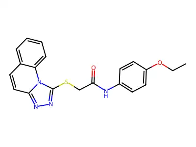 N-(4-Ethoxyphenyl)-2-{[1,2,4]triazolo[4,3-A]quinolin-1-ylsulfanyl}acetamide structure