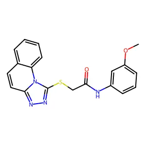 N-(3-Methoxyphenyl)-2-{[1,2,4]triazolo[4,3-A]quinolin-1-ylsulfanyl}acetamide structure