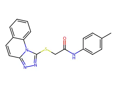 2-([1,2,4]triazolo[4,3-a]quinolin-1-ylthio)-N-(p-tolyl)acetamide structure